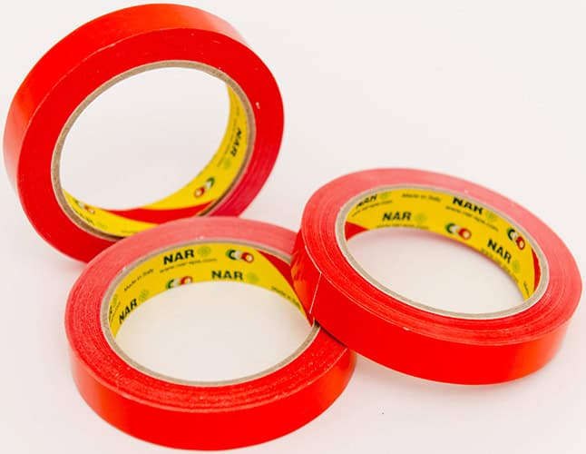 Red narrow boccia marking tape