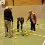 Seniors playing Petanque
