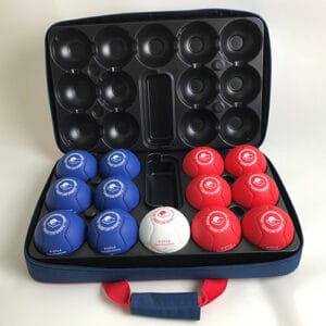 Boccia Superior Classic 6-panels set in a blue Superior Boccia Case