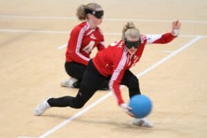 Women playing Goalball