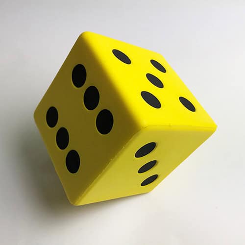 Foam Dice, 14 x 14 x 14 cm