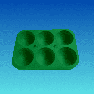Green Boccia tray for 6 balls