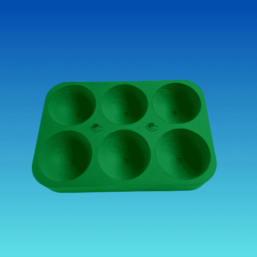 Green Boccia tray for 6 balls